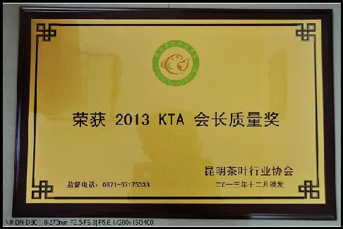 2013KTA會(huì)長(zhǎng)質(zhì)量獎(jiǎng)